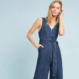 Anthropologie Pilcro & the Letterpress Lydia Denim Jumpsuit